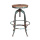 Công nghiệp đồ cổ bar stools gỗ kim loại đầu